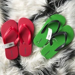 Old Navy Little Boys Flip Flop Sandals Set NWT